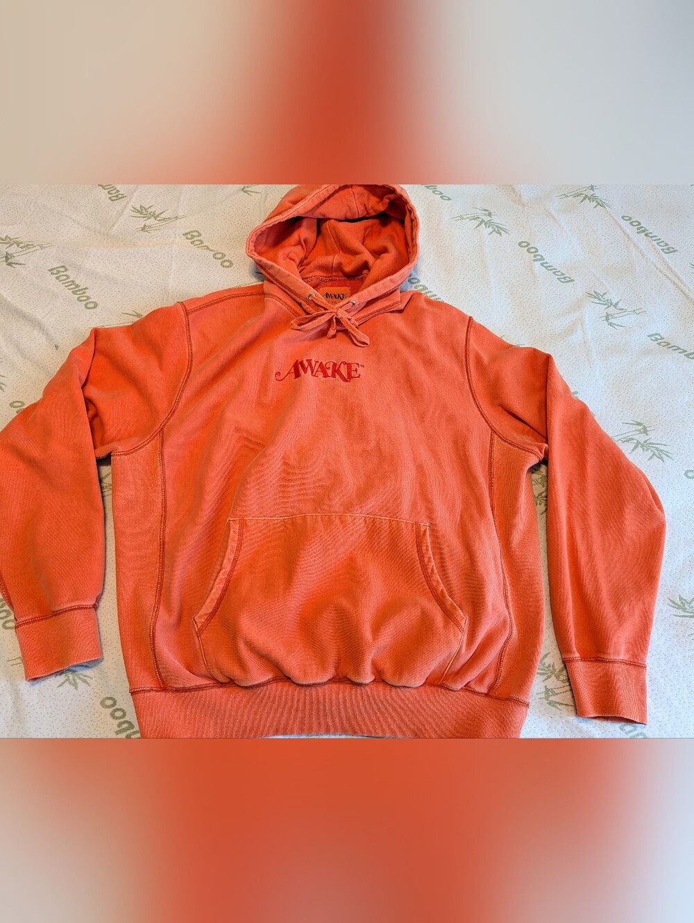 Awake NY Orange  Hoodie Size Large